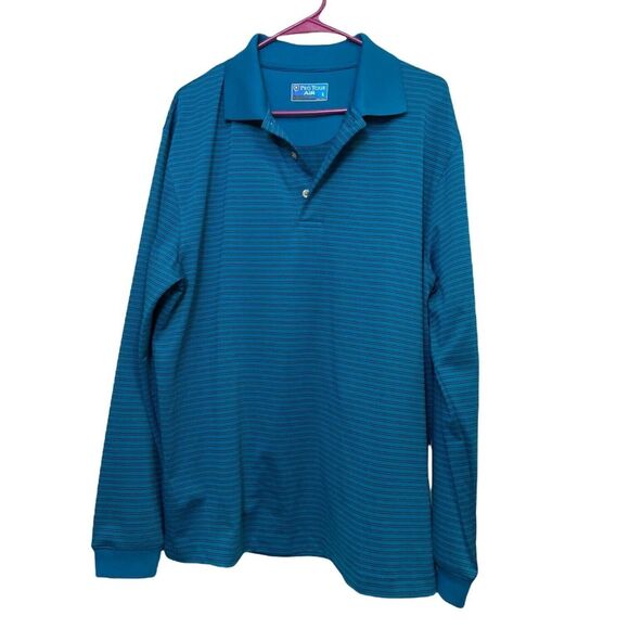 #3676 Pro Tour Blue mens shirt size L - Picture 1 of 4